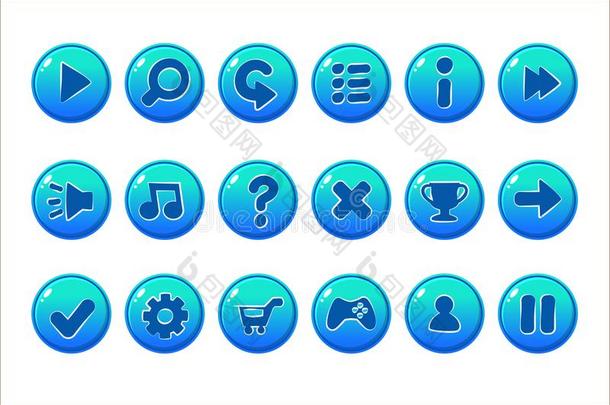 有光泽的蓝色button的复数为全部的种类关于偶然的,漫画原理英语字母表的第6个字母