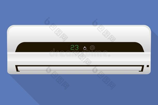 天<strong>空调</strong>节器矢量影像.一现实的白色的天<strong>空调</strong>节器