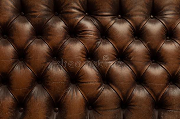奢侈棕色的皮<strong>沙发背景</strong>质地