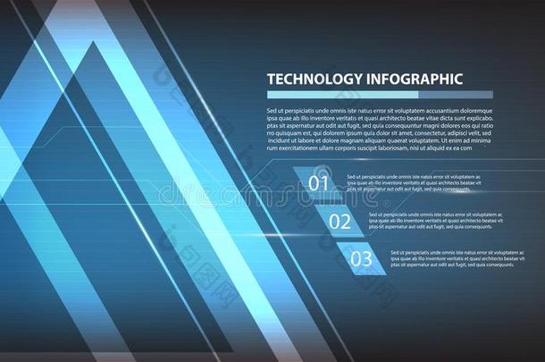 抽象的三角形数字的科技信息图,未来的structure结构