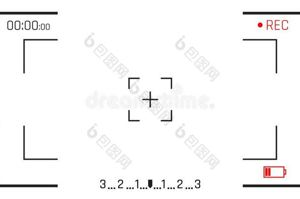 照相机框架取景器屏幕矢量磁带录像录音机数字的disconnect分离