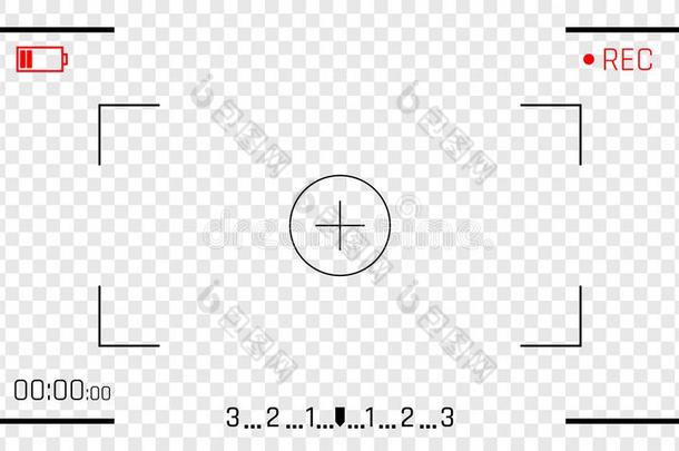 照相机框架<strong>取景器</strong>矢量屏幕关于磁带录像录音机<strong>数字</strong>的