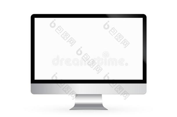 计算机展览空白的屏幕现实的矢量