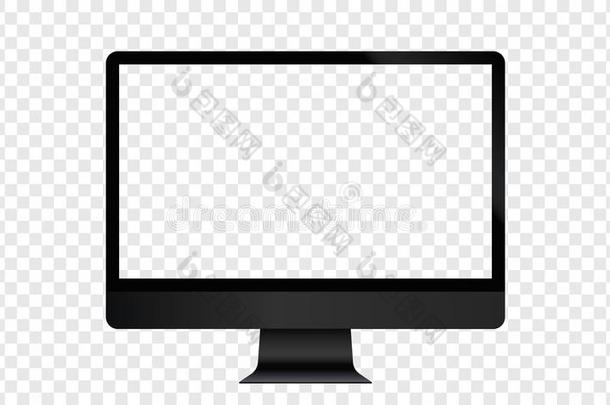 计算机展览空白的屏幕矢量框架