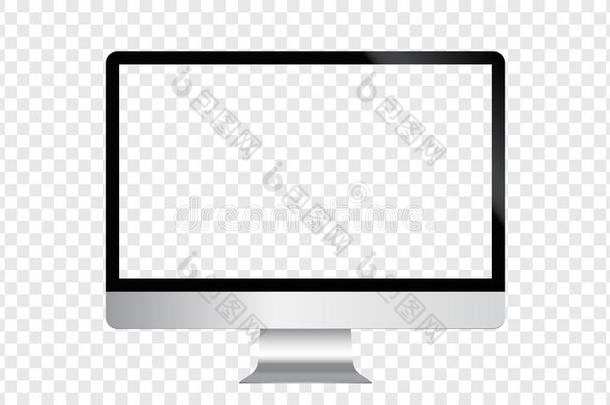 计算机展览空白的屏幕矢量框架
