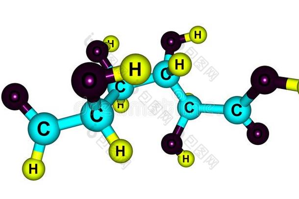 葡萄糖醛酸酸味的分子的<strong>结构</strong>隔离的向白色的