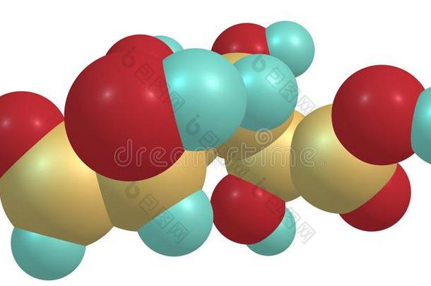 葡萄糖醛酸酸味的分子的<strong>结构</strong>隔离的向白色的