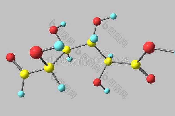 葡萄糖醛酸酸味的分子的<strong>结构</strong>隔离的向灰色的