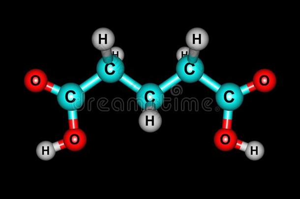 Glutaric酸味的分子的<strong>结构</strong>隔离的向黑的