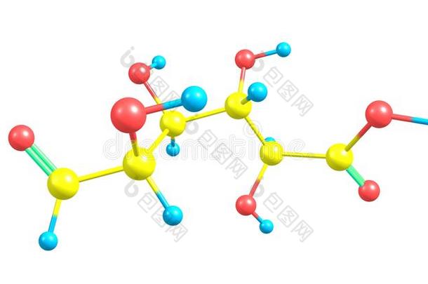葡萄糖醛酸酸味的分子的<strong>结构</strong>隔离的向白色的