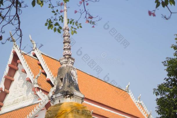 老的塔采用泰国或高棉的佛教寺或僧院ThaiAirwaysInternational泰航国际,暖武里,ThaiAirwaysInt