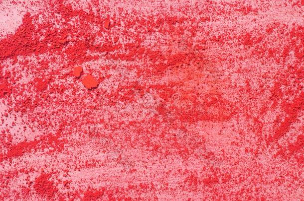 艺术的红色的彩色粉笔向纸背景质地