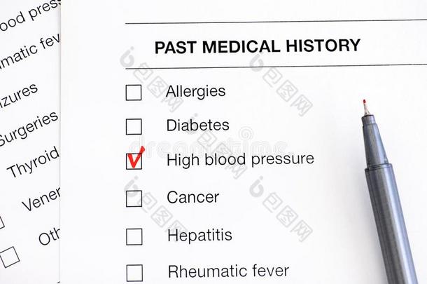过去的医学的历史疑问的和<strong>被套</strong>高的血压