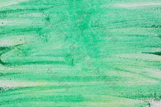 艺术的绿色的彩色粉笔向纸<strong>背景</strong>质地