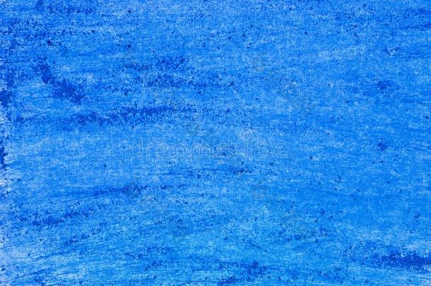 艺术的蓝色彩色粉笔向纸背景质地
