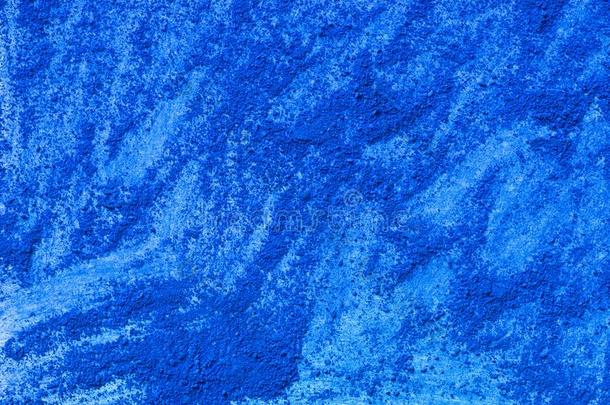 艺术的蓝色彩色粉笔向纸<strong>背景</strong>质地
