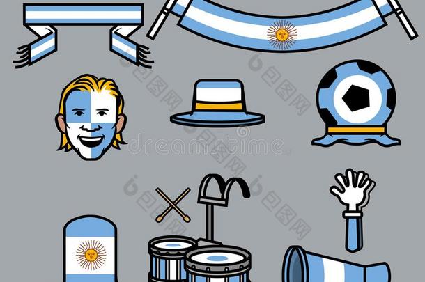 <strong>阿根廷足球</strong>支持者齿轮放置