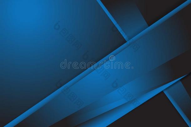 蓝色梯度几何学的背景材料设计重叠部分层