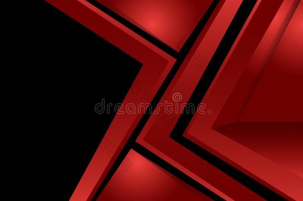红色的和黑的抽象的几何学的材料设计背景