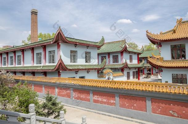 美丽的屋顶关于指已提到的人中国人庙法院:吉西哈尔滨
