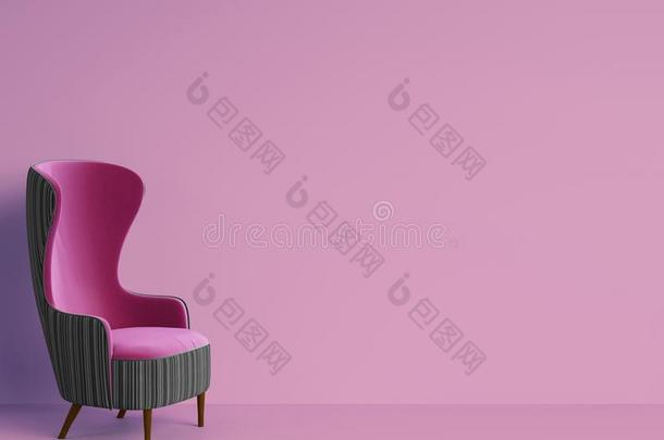 典型的扶手椅采用紫色的和灰色的颜色向p采用k背景机智