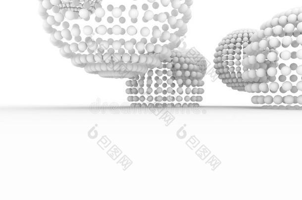 球,现代的方式软的白色的&灰色背景.光,艺术,