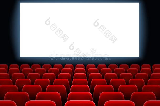 电影首映事件在电影the在re.电影院白色的空白的屏幕