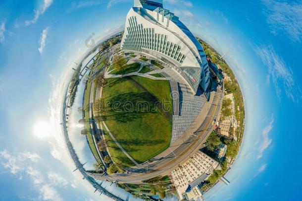 球行星.桥和图书馆采用里加里加湾城市,拉脱维亚360VirtualReality虚拟现实资料暂存器