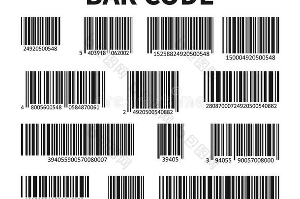 条行为准则放置矢量.普遍的产品扫描行为准则.