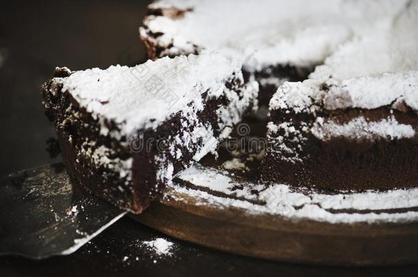 巧克力蛋糕食物摄影食谱主意