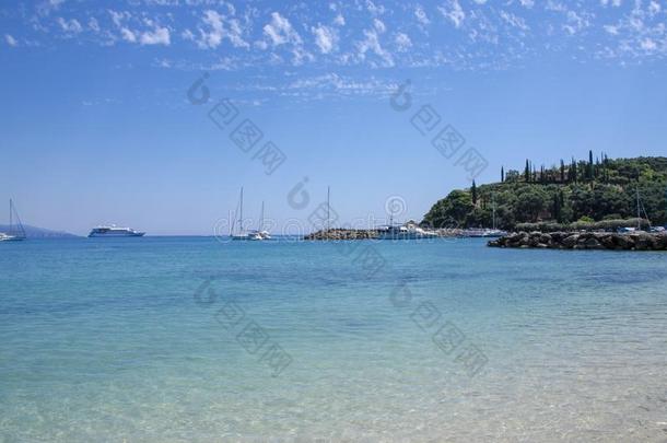 帕尔加,希腊-瓦尔托斯海滩-爱奥尼亚的海