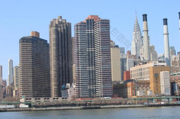 克莱斯勒汽车建筑物,地平线,摩天大楼,城市,大都会的地区