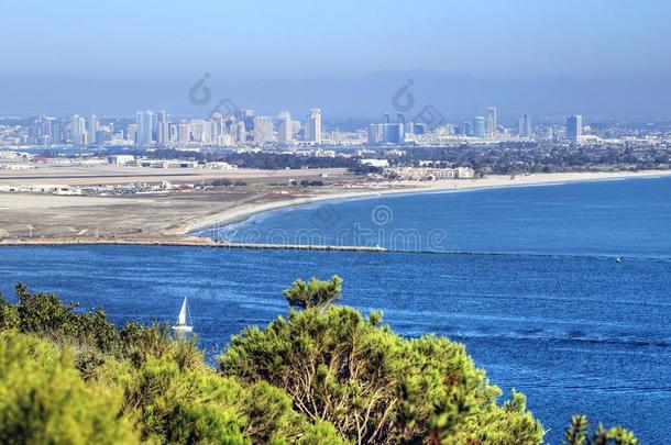 sandwic三明治SanDiego,美国加州从指已提到的人卡布里洛国家的纪念碑