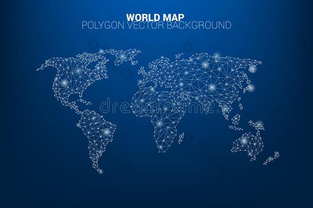 世界地图点连接线条多边形:观念关于数字的世界,