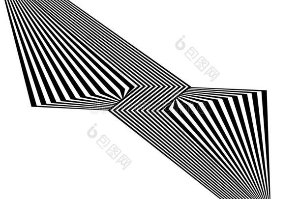 黑的和白色的条纹<strong>线</strong>条抽象的图解的视觉的艺术