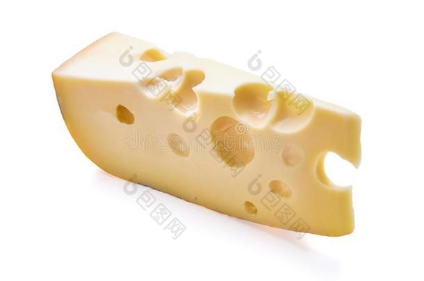 奶酪隔离的向白色的背景