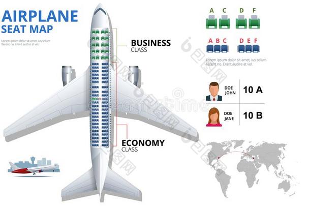 图表飞机<strong>席位</strong>,计划,关于飞机乘客.飞机<strong>席位</strong>s