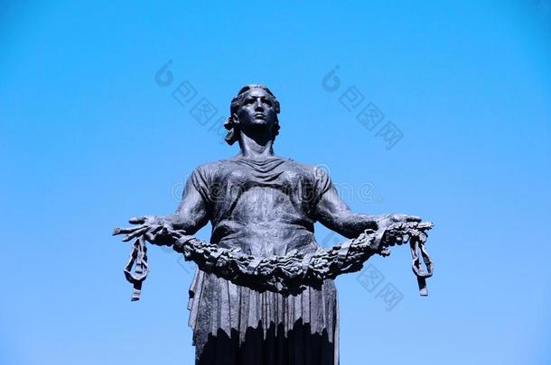 母亲母亲land雕像纪念碑向皮斯卡里约夫斯科耶纪念碑cement水泥