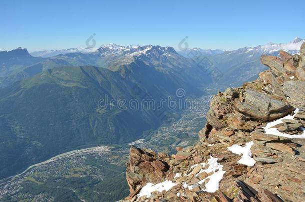 montane山地森林空白的山丘