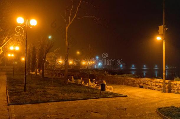 夜向指已提到的人海滨大马路采用指已提到的人保加利亚人波莫里