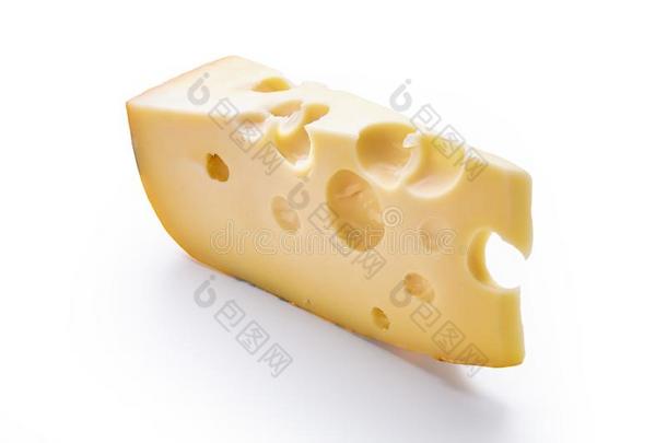 奶酪隔离的向白色的背景
