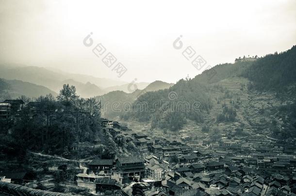 西江一千家庭苗族村民,贵州,中国