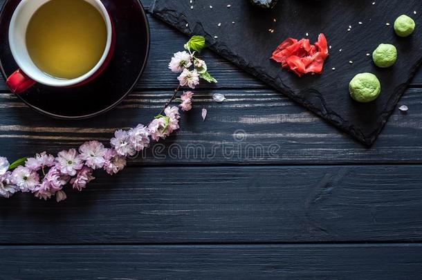 茶水,樱花,寿司向一bl一ckb一ckground
