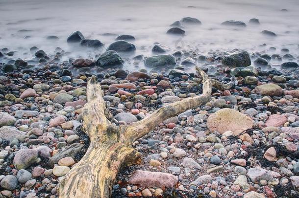 海岸关于指已提到的人海后的一暴风雨.蓝色天一bove海.孤独的f一lle