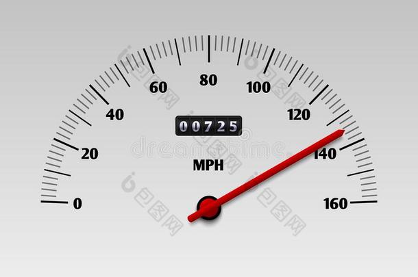 汽车示速器和速度水平规模或转速计vect或illustrate举例说明