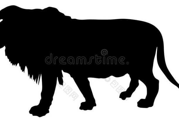 狮子矢量轮廓.动物国王.大的猫.自尊关于非洲.