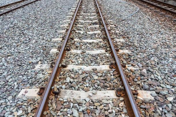 铁路,铁路,工业的观念背景.铁路横木