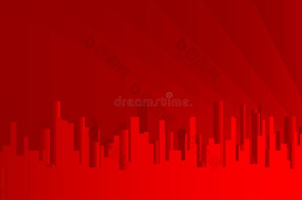 红色的暮色城市红色的scape背景幕布