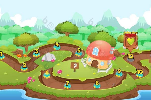 蘑菇村民游戏水平地图