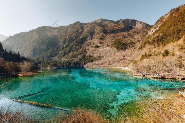 九寨沟山谷国家的公园中国